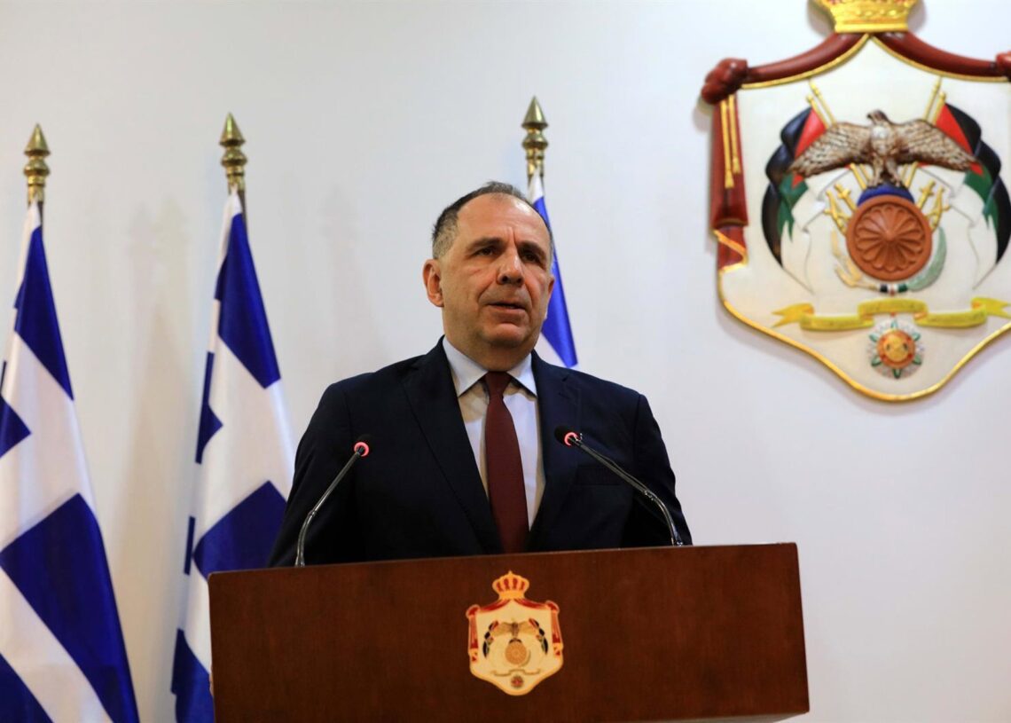 Archivo - El ministro de Exteriores griego, George GerapetritisEuropa Press/Contacto/Mohammad Abu Ghosh - Archivo