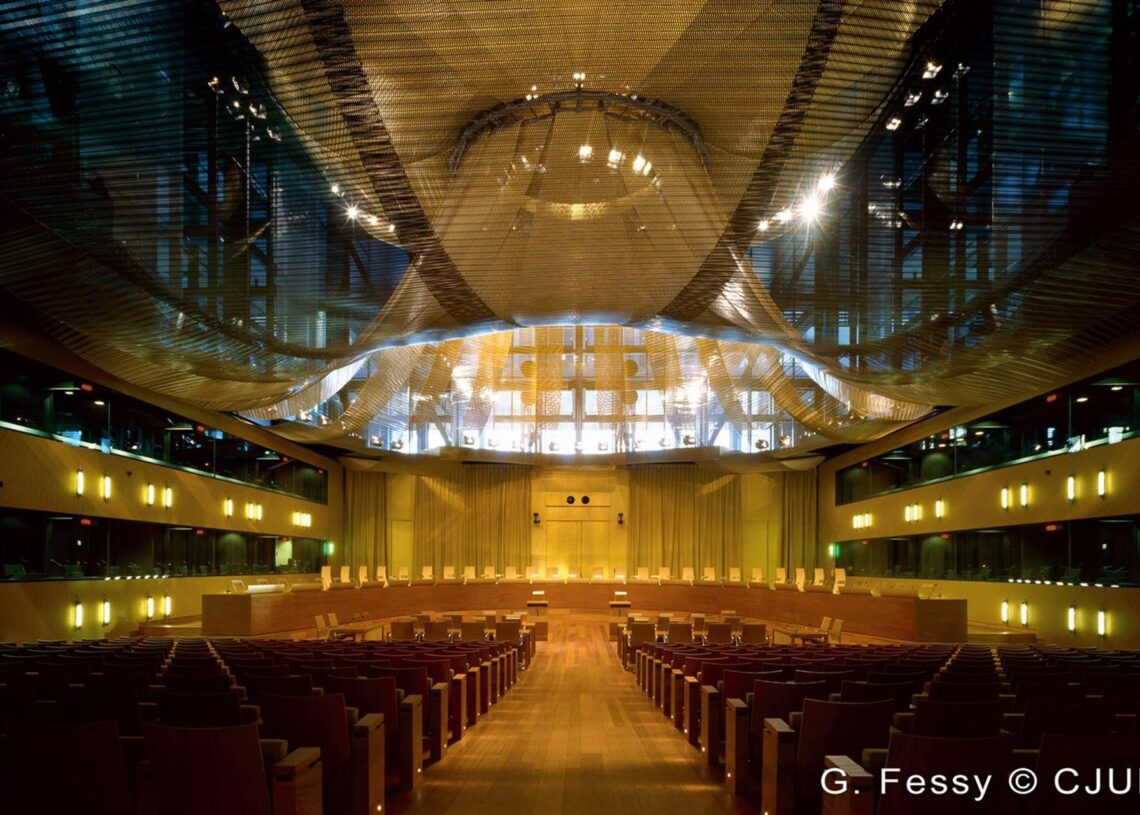 La Gran Sala de vistas del Tribunal de Justicia de la UE (TJUE), con sede en Luxemburgo.TRIBUNAL DE JUSTICIA DE LA UE