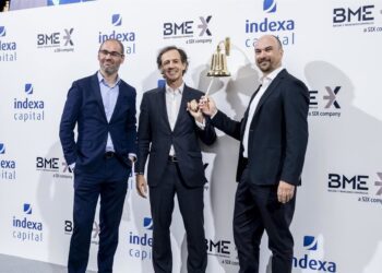 Archivo - El equipo fundador de Indexa Capital durante su salida a Bolsa.BME GROWTH - Archivo