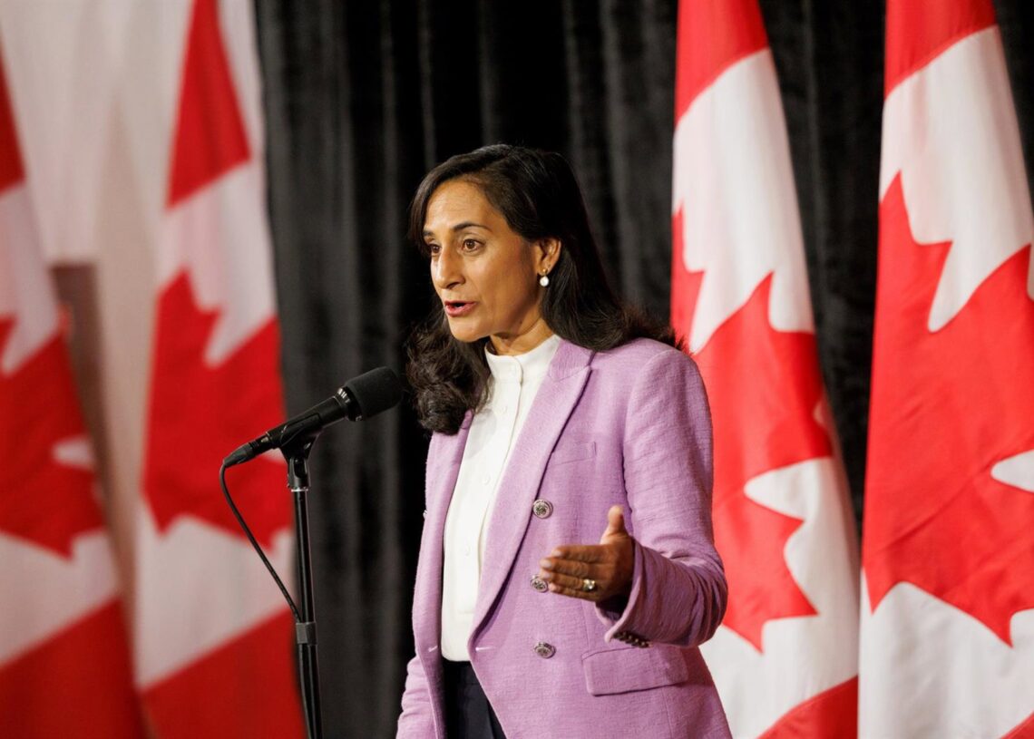 Archivo - La ministra de Exteriores canadiense, Anita Anand (archivo)Europa Press/Contacto/Kelly Clark - Archivo