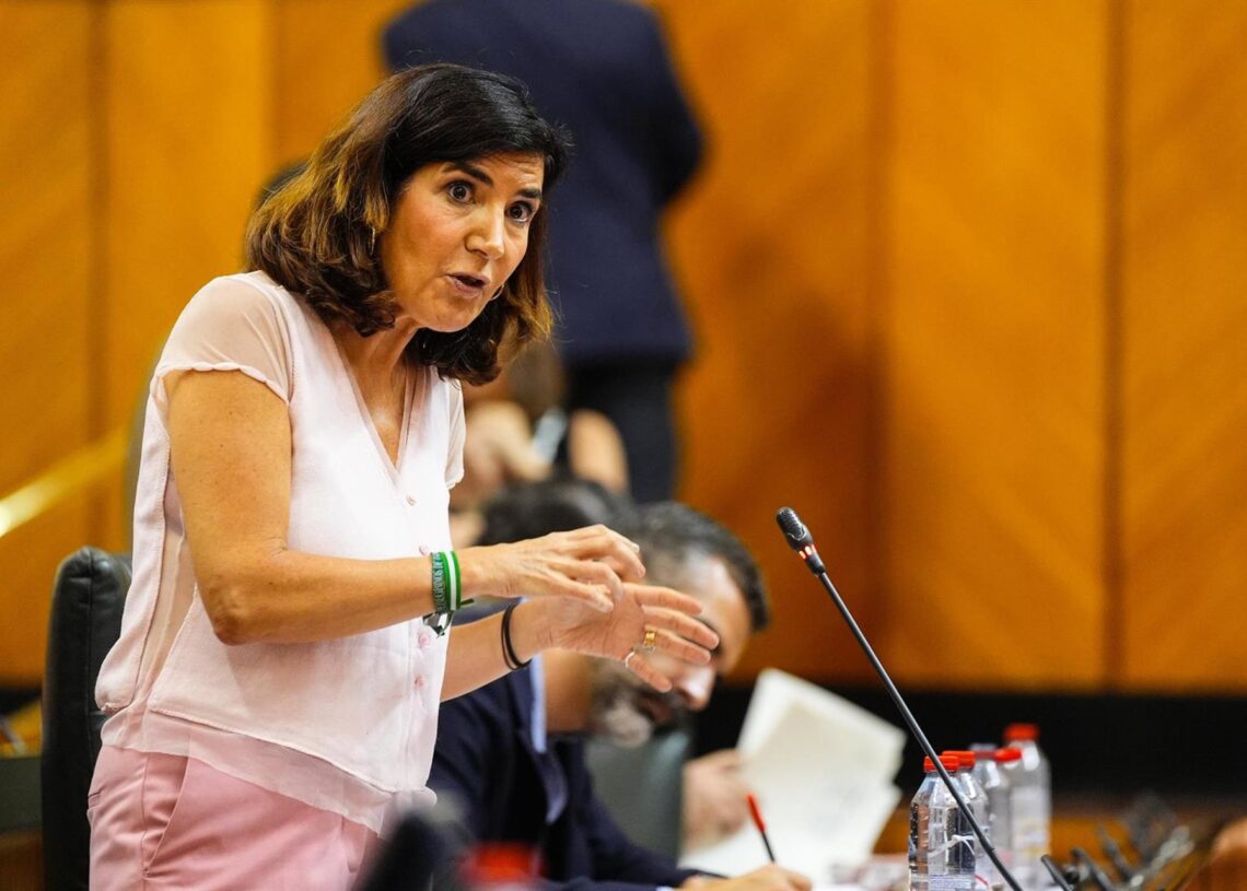 La consejera de Empleo, Rocío Blanco, en el Parlamento de Andalucía (Fotografía de archivoJOAQUIN CORCHERO / PARLAMENTO DE ANDALUCIA