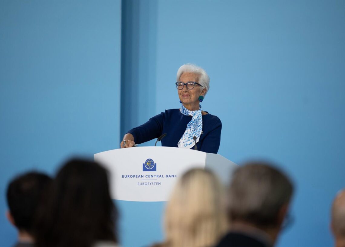 Photo of the Governing Council Press Conference at the ECB. President Christine Lagarde and Vice President Luis de Guindos present the latest monetary policy decisions and answer questions from journalists, Frankfurt, 24 July 2025MANUEL RODRIGUEZ/ECB
