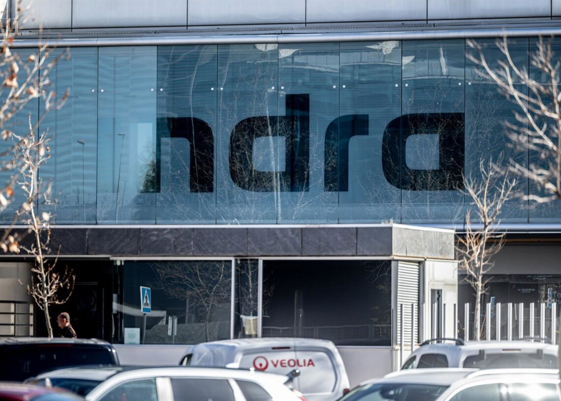 Archivo - Fachada de la sede de Indra, a 5 de febrero de 2025, en Madrid (España). Ricardo Rubio - Europa Press - Archivo