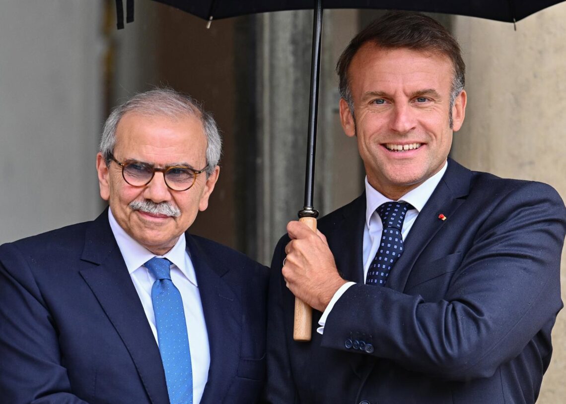El presidente francés, Emmanuel Macron, recibe al primer ministro de Líbano, Nawaf Salam, para un almuerzo de trabajo en el Palacio del Elíseo, en París, FranciaEuropa Press/Contacto/Julien Mattia