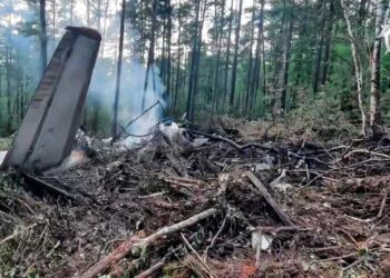 El avión de pasajeros An-24 siniestrado en Amur, este de Rusia.Europa Press/Contacto/Investigative Committee