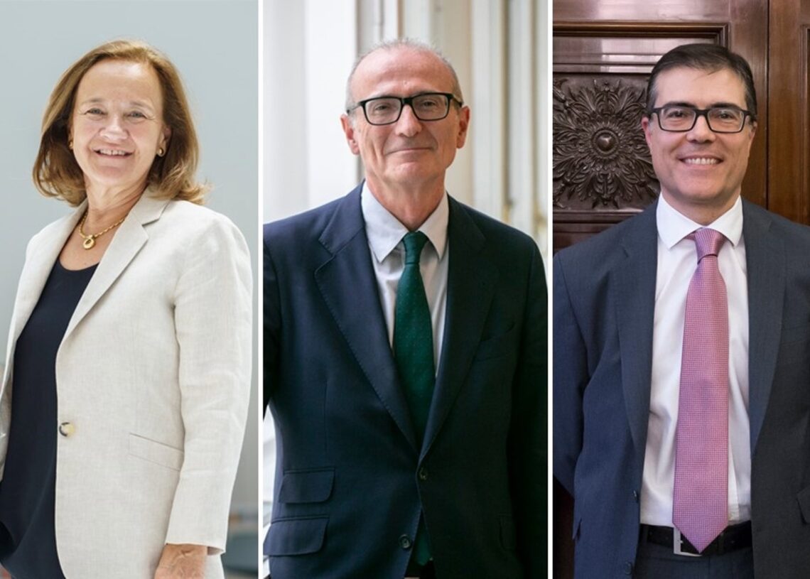 Archivo - Los directores generales de Banco de España Helena Tejero, Juan Peñalosa y Carlos Conesa.BANCO DE ESPAÑA - Archivo