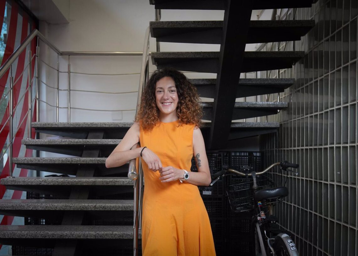 La portavoz adjunta de Sumar en el Congreso, Aina Vidal, en una entrevista de Europa Press.DAVID ZORRAKINO-EUROPA PRESS