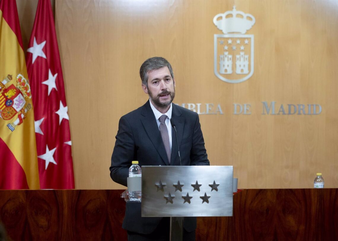 Archivo - El consejero de Presidencia, Justicia y Administración Local, Miguel Ángel García, ofrece una rueda de prensa tras la reunión del Consejo de Gobierno de la Comunidad de Madrid, a 8 de noviembre de 2023, en Madrid (España). Alberto Ortega - Europa Press - Archivo
