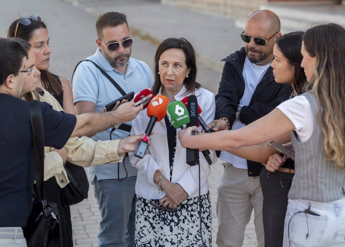La ministra de Defensa, Margarita Robles, a 30 de julio de 2025, en Paracuellos de Jarama, Madrid (España). Alberto Ortega - Europa Press