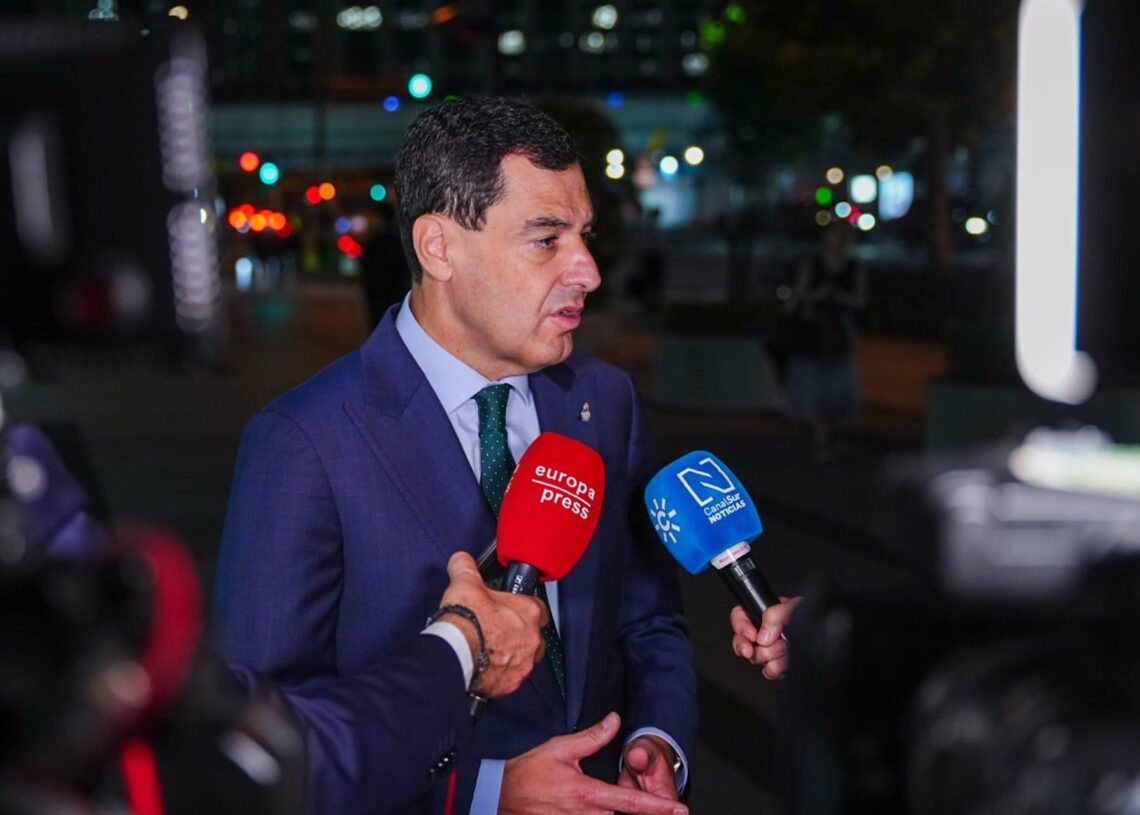 El presidente de la Junta de Andalucía, Juanma Moreno, este miércoles en Tokio (Japón)FRANCISCO J. OLMO-EUROPA PRESS