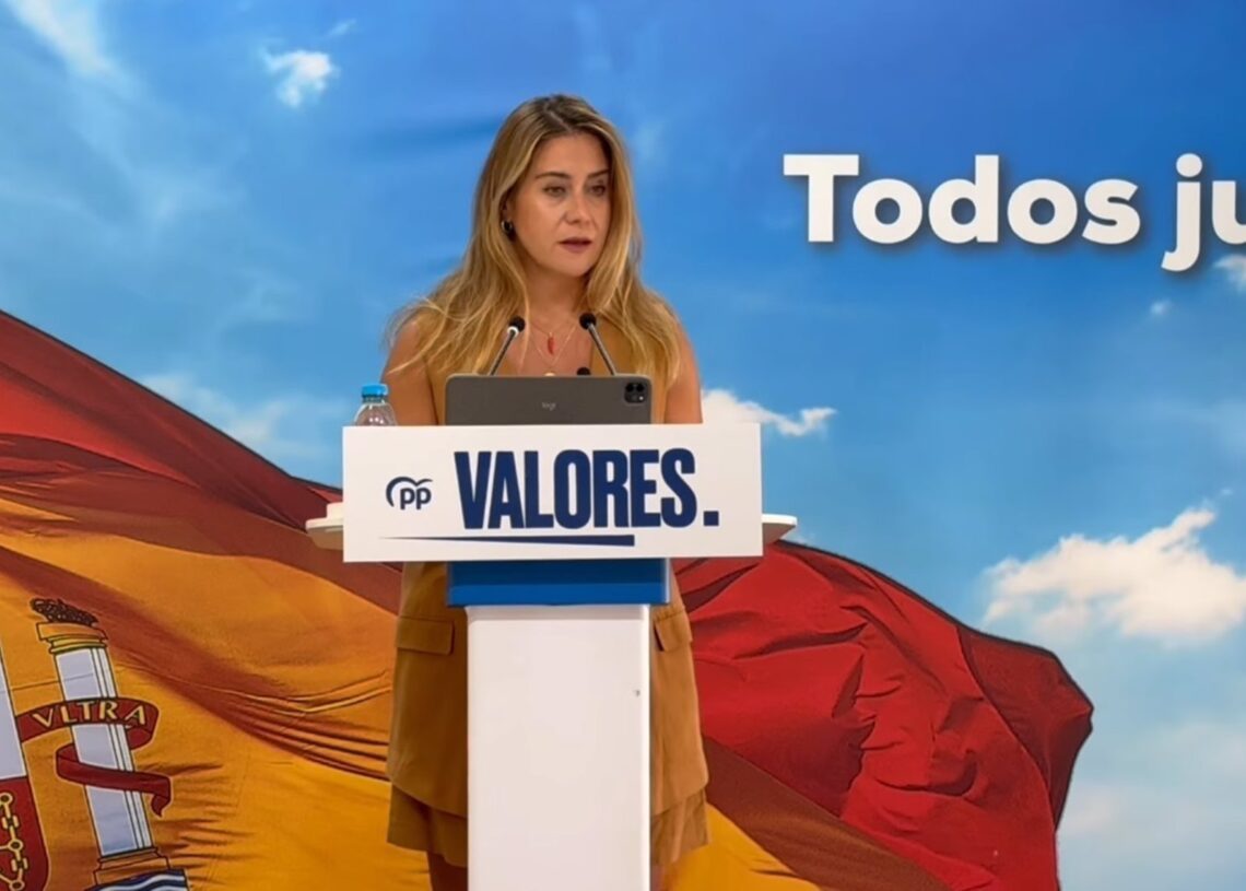 La portavoz adjunta del PP en el Congreso de los Diputados, Sofía Acedo, en rueda de prensa en la sede del partido en MelillaPP MELILLA