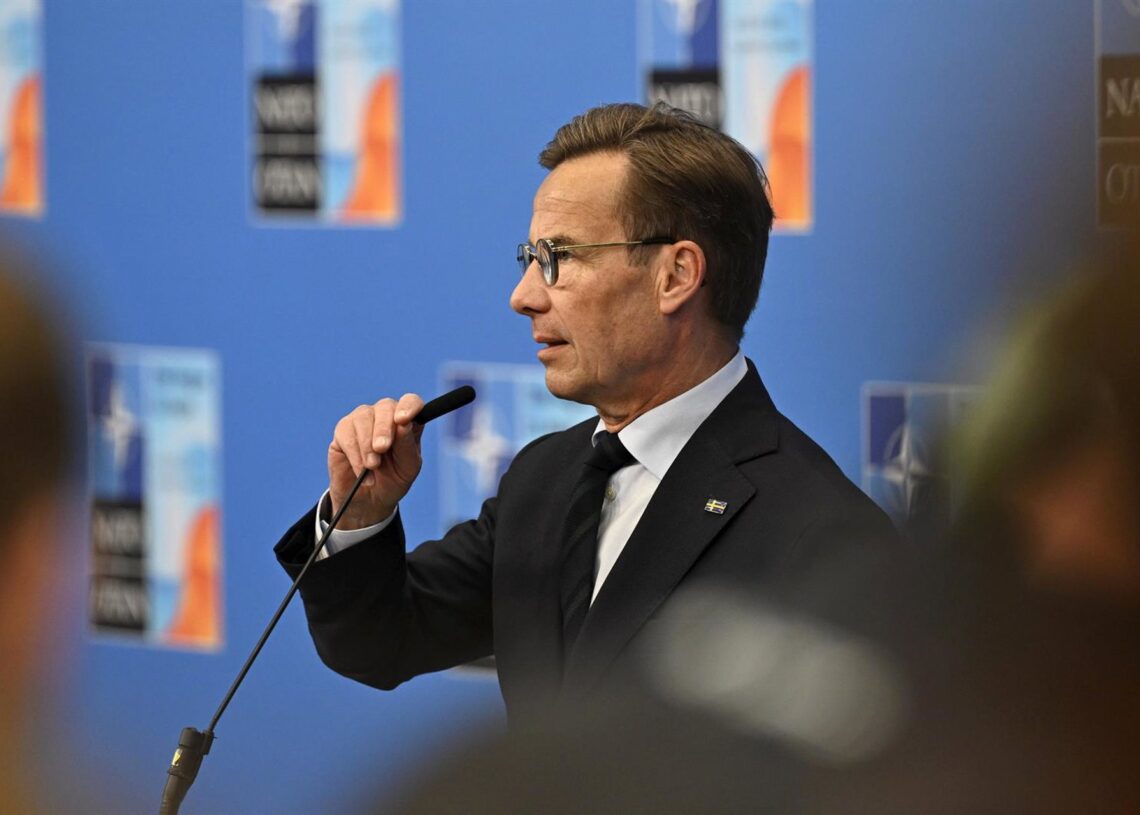 Archivo - Primer ministro de Suecia, Ulf Kristersson, durante la cumbre de la OTAN en La  Haya el pasado mes de junio.Emmi Korhonen/Lehtikuva/dpa - Archivo