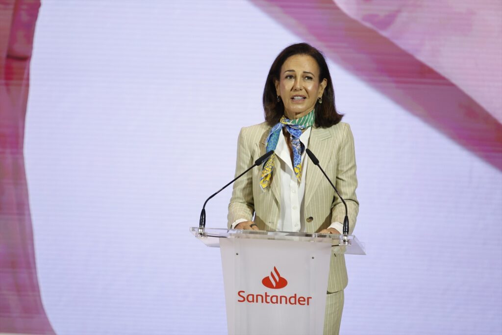 La presidenta de Banco Santander, Ana Botín. Europa Press.