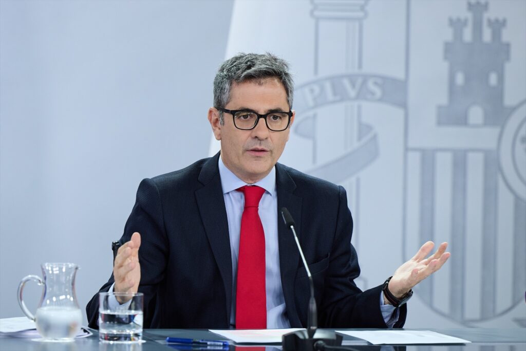El ministro de la Presidencia, Félix Bolaños.
