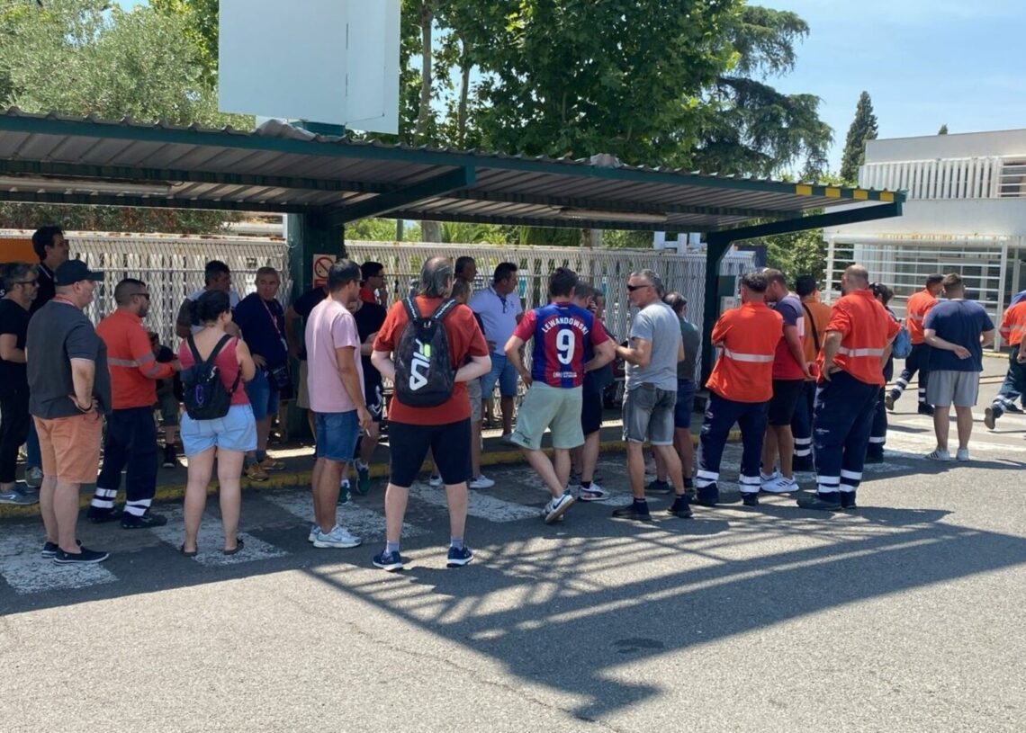 Trabajadores de Eserman en Puertollano.EUROPA PRESS