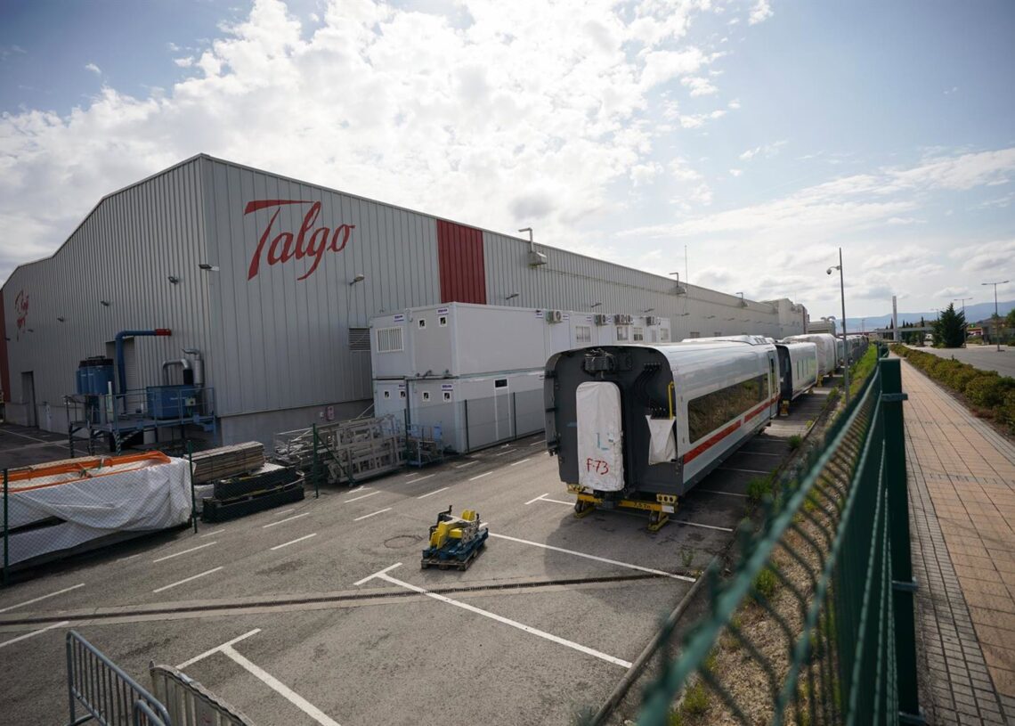 Archivo - Fachada de la planta de Talgo, a 29 de agosto de 2024, en Rivabellosa, ÁlavaIñaki Berasaluce - Europa Press - Archivo