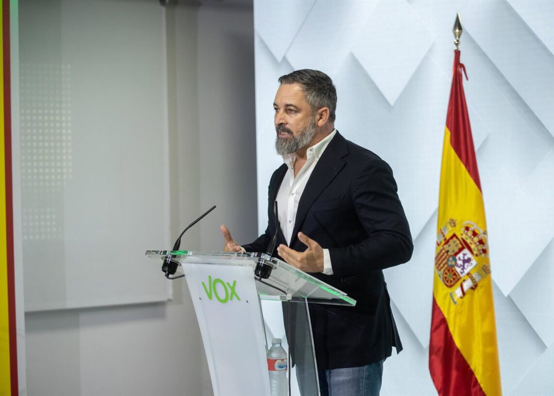 El presidente de VOX, Santiago Abascal, a 14 de julio de 2025, en Madrid (España).Alejandro Martínez Vélez - Europa Press