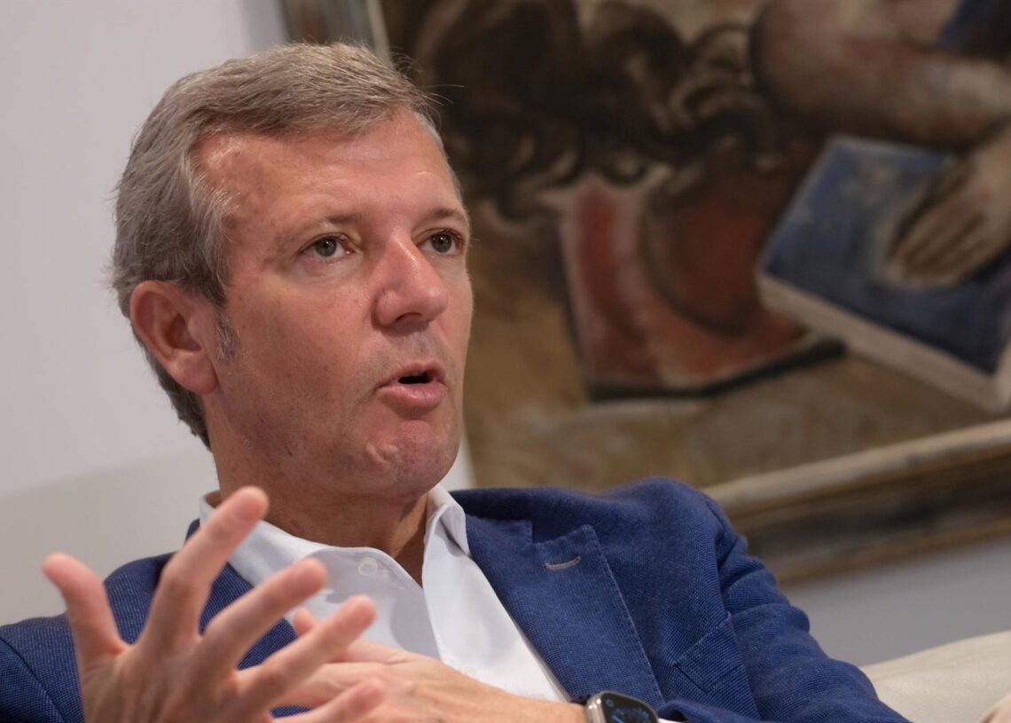 El presidente de la Xunta, Alfonso Rueda, durante una entrevista concendida a Europa PressCÉSAR ARXINA