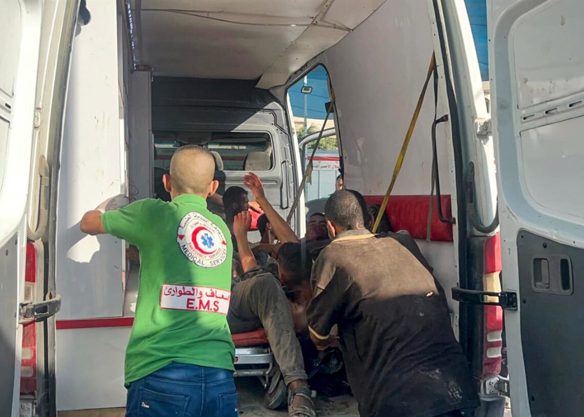 Empleados de la Media Luna Roja Palestina en Gaza Europa Press/Contacto/Hassan Alzaanin