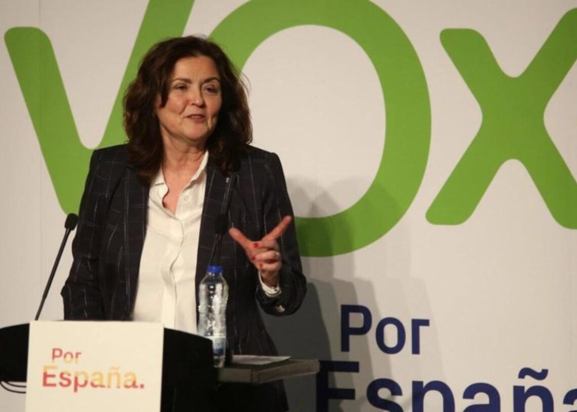 Archivo - La candidata de Vox a la Alcaldía de Palencia, Sonia Lalanda Sanmiguel.VOX - Archivo