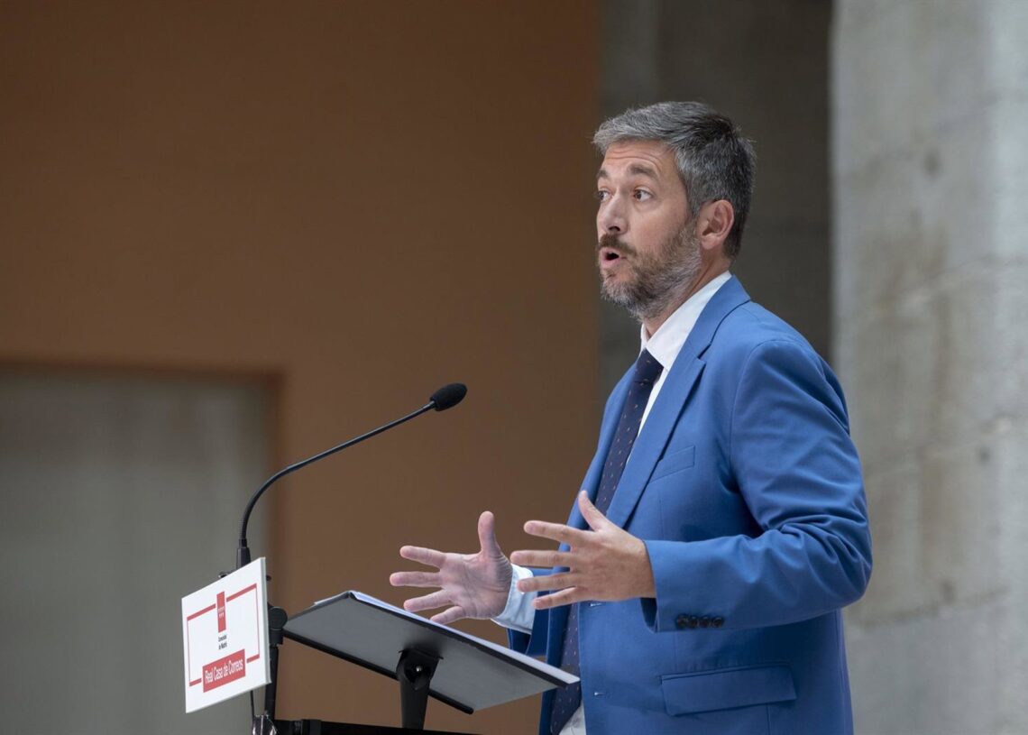 Archivo - El consejero de Presidencia, Justicia y Administración Local, Miguel Ángel García Martín, durante una rueda de prensa tras una reunión, en la Real Casa de Correos, a 5 de septiembre de 2024Alberto Ortega - Europa Press - Archivo