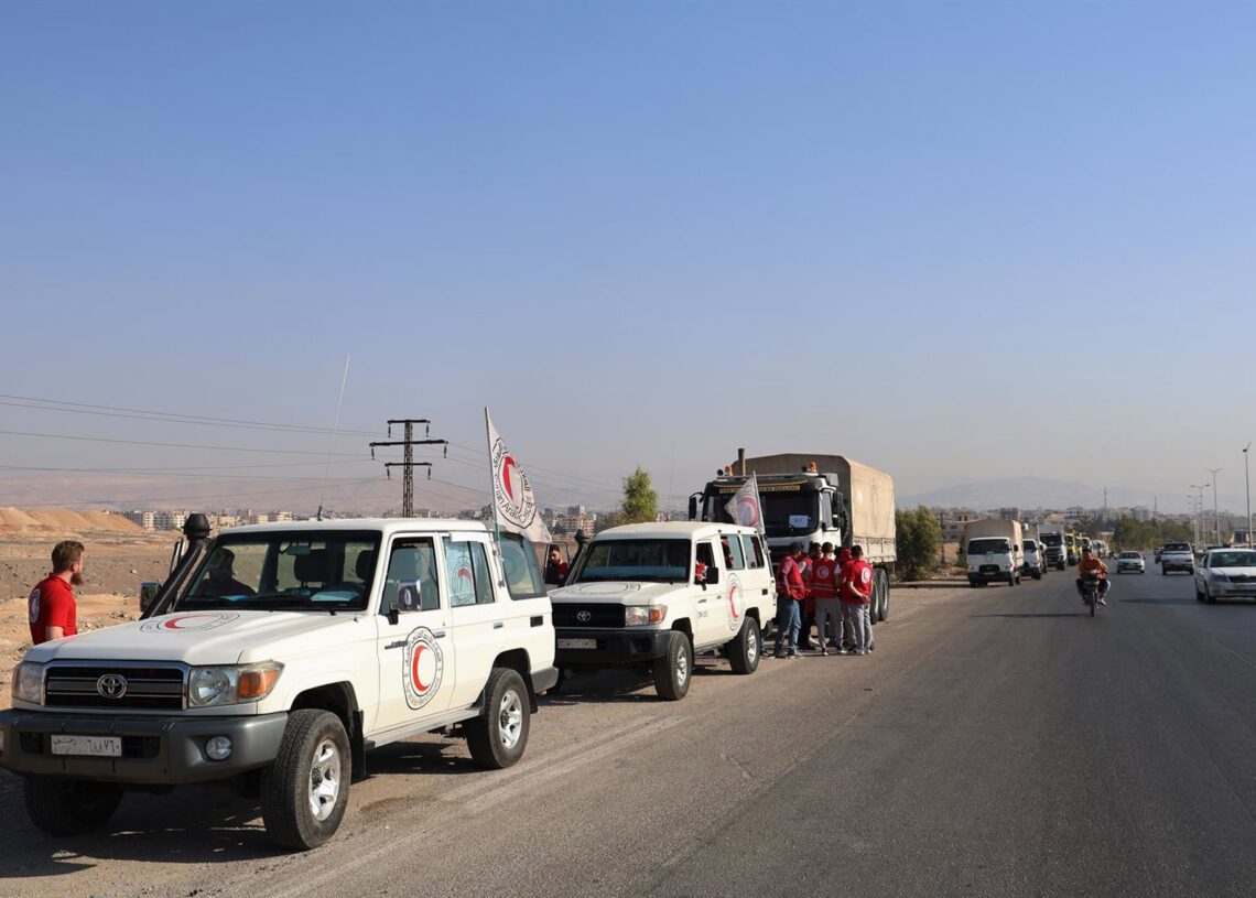 Convoy con ayuda humanitaria se dirige a Sueida, en el suroeste de Siria   Europa Press/Contacto/Ammar Safarjalani