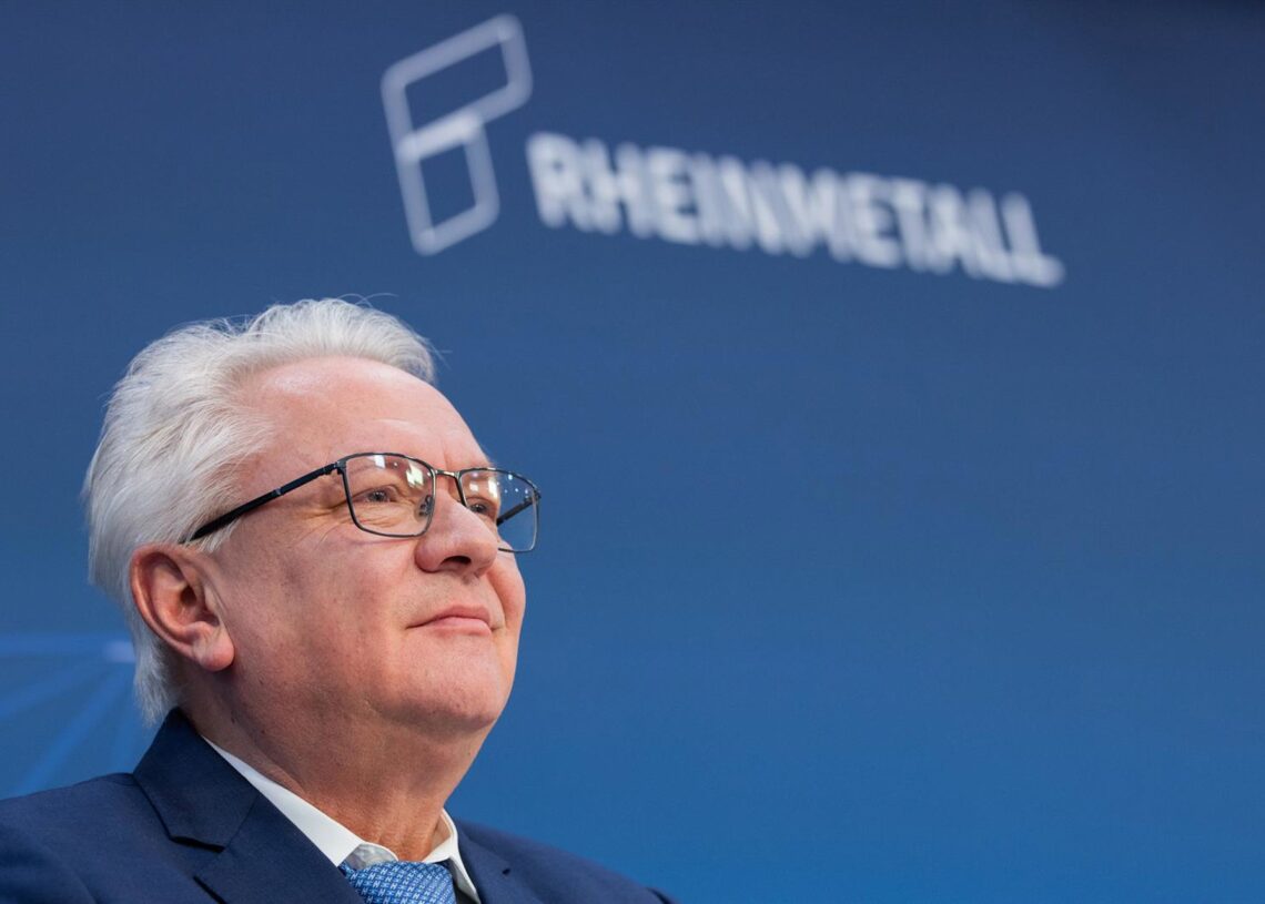 Archivo - 12 March 2025, North Rhine-Westphalia, Duesseldorf: Armin Papperger, Chairman of the Executive Board of Rheinmetall AG, reacts ahead of the company's annual press conference at its headquarters. Photo: Rolf Vennenbernd/dpaRolf Vennenbernd/dpa - Archivo