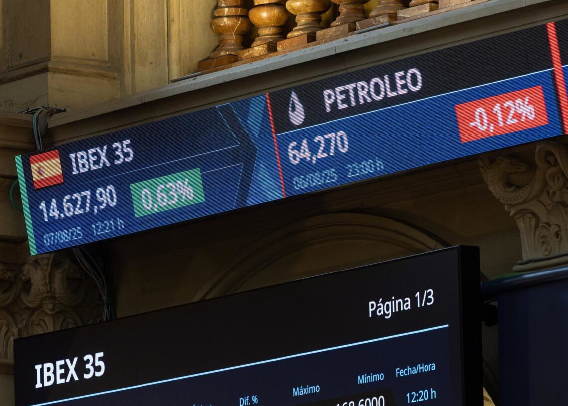 Estado de la Bolsa de Madrid, a 7 de agosto de 2025, en Madrid (España). Eduardo Parra - Europa Press