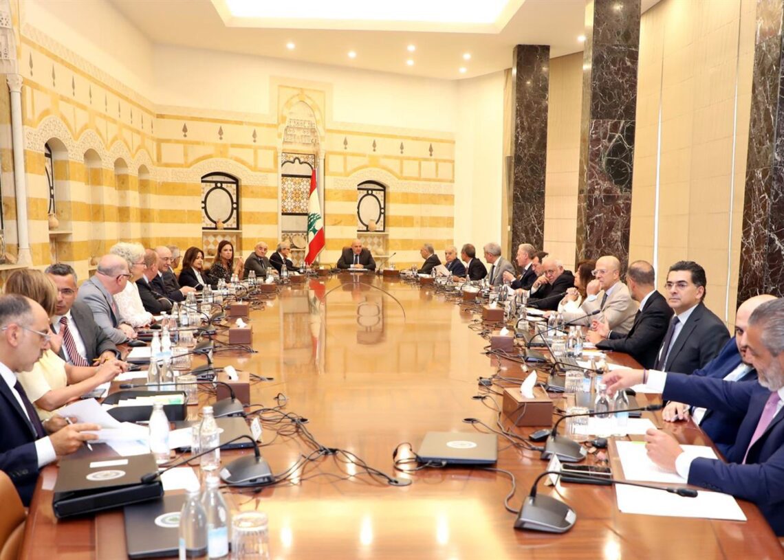 El Consejo de Ministros de Líbano reunido en BeirutPRESIDENCIA DE LÍBANO