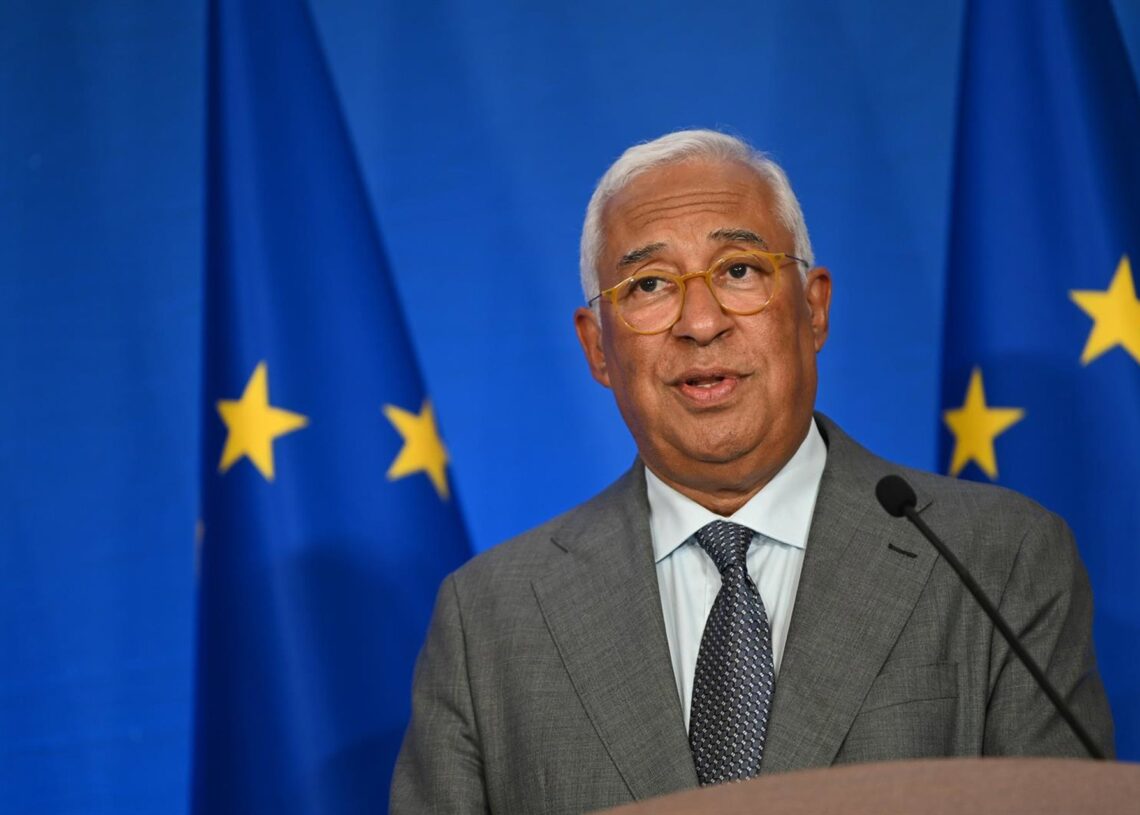 El presidente del Consejo Europeo, Antonio Costa, durante la cumbre UE-China celebrada en Pekin.Johannes Neudecker/dpa
