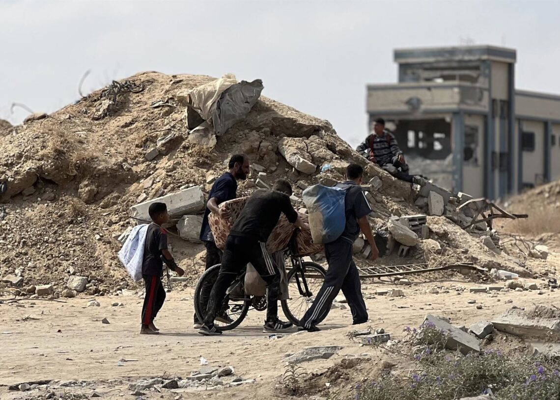 Población desplazada en la Franja de Gaza.Europa Press/Contacto/Belal Abu Amer