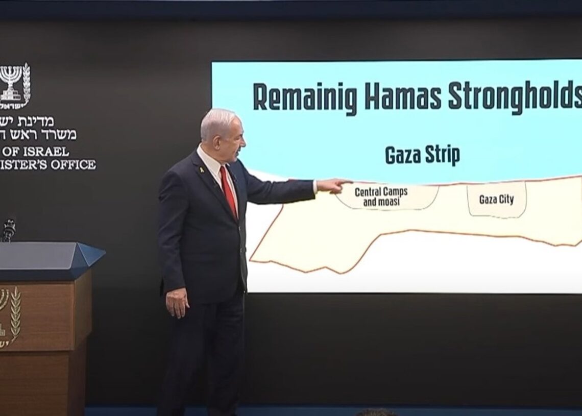 Benjamin Netanyahu, en rueda de prensa, a 10 de agosto de 2025OFICINA DEL PRIMER MINISTRO DE ISRAEL