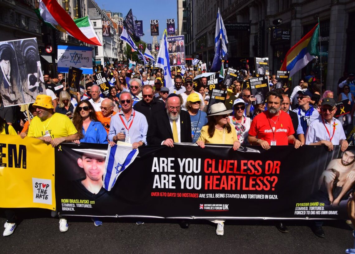 Marcha por los rehenes en Londres a 10 de agosto de 2025 Europa Press/Contacto/Vuk Valcic