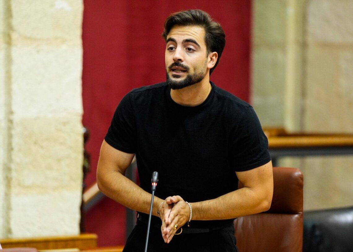 El coportavoz de Podemos Andalucía, el cordobés José Manuel Jurado, durante una intervención en el Parlamento andaluz.PODEMOS