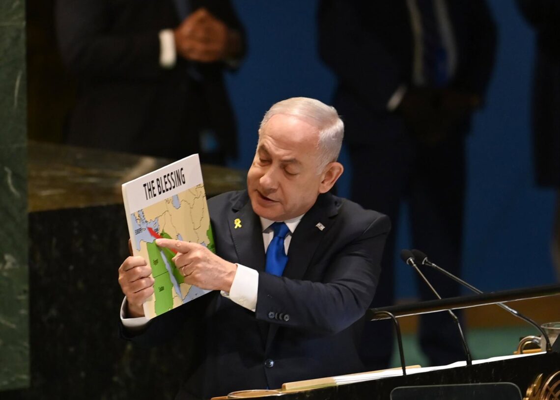 Archivo - El primer ministro israelí, Benjamin Netanyahu, ante la sede de Naciones UnidasEuropa Press/Contacto/Andrea Renault - Archivo