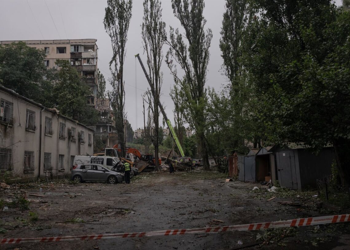Una zona de Kiev afectada a finales de julio por un bombardeo rusoSvet Jacqueline / Zuma Press / ContactoPhoto