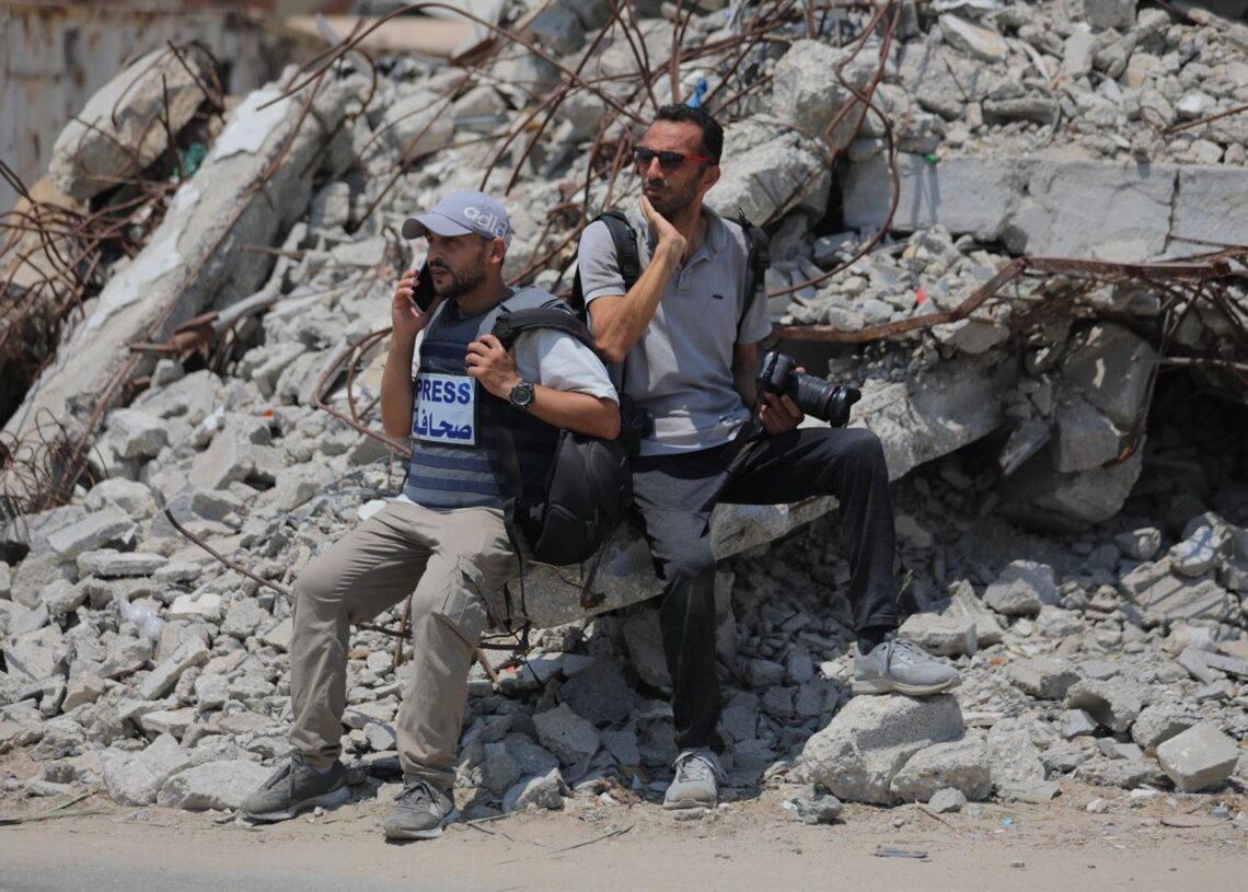 Periodistas en Deir al Balá, en la Franja de GazaEuropa Press/Contacto/Ahmed Ibrahim