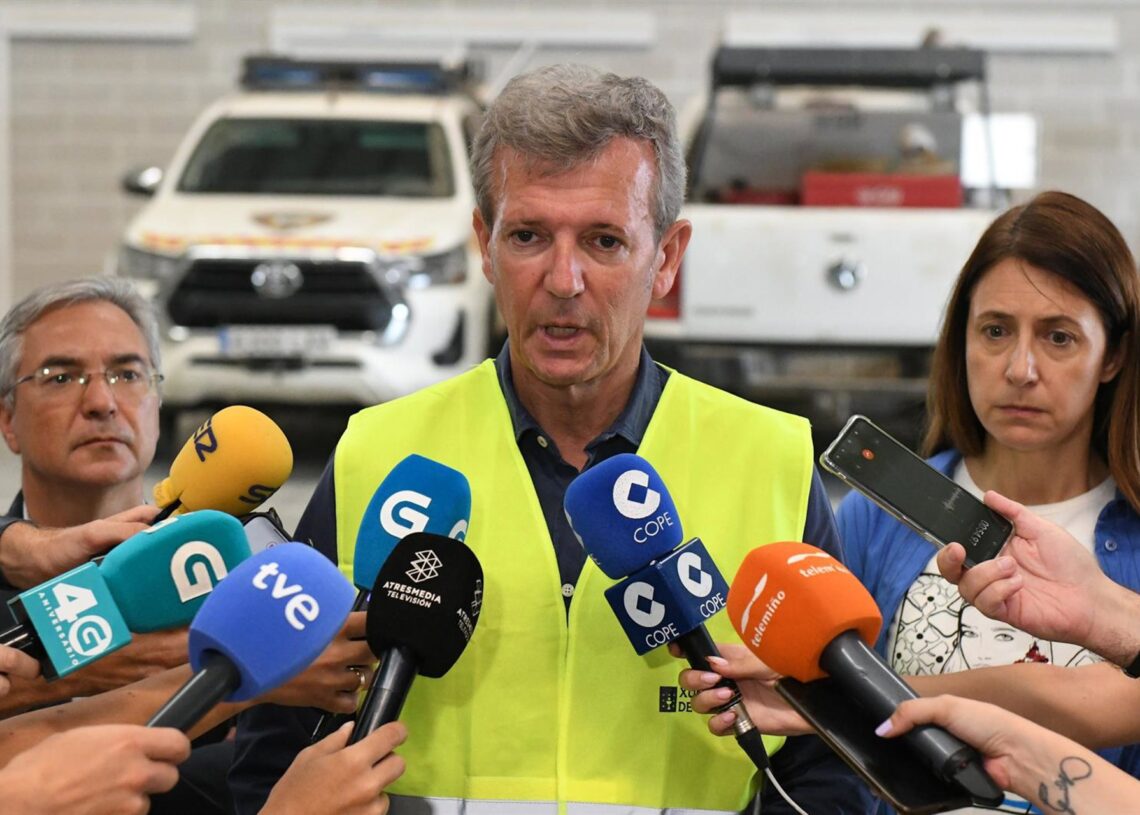Rueda atiende a los medios. XUNTA