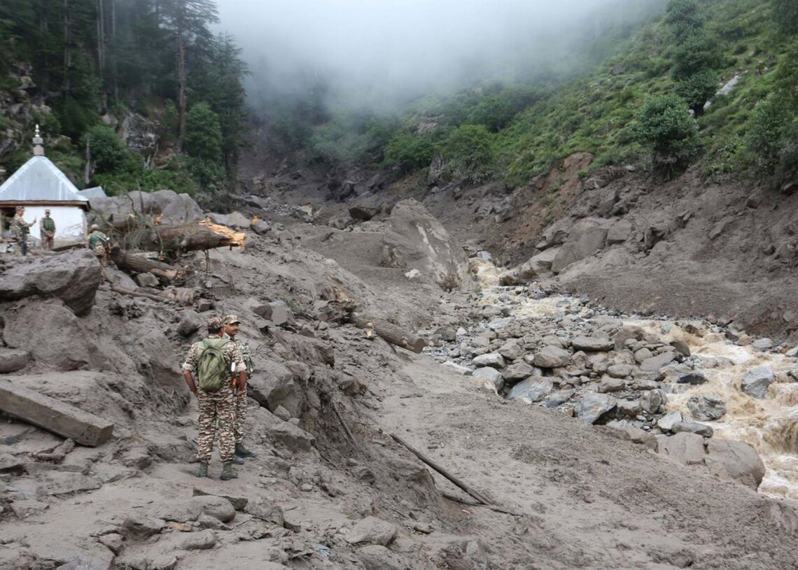 Una zona anegada por el temporal de lluvias en Kishtwar, en la Cachemira indiaEuropa Press/Contacto/Javed Dar