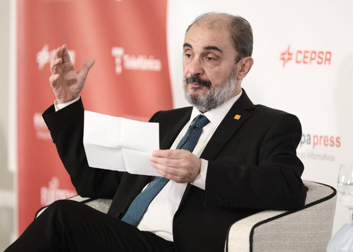 Archivo - El presidente del Gobierno de Aragón, Francisco Javier Lambán, interviene en un desayuno informativo de Europa Press, en el Hotel Rosewood Villa Magna, a 19 de abril de 2022, en Madrid (España).Eduardo Parra - Europa Press - Archivo