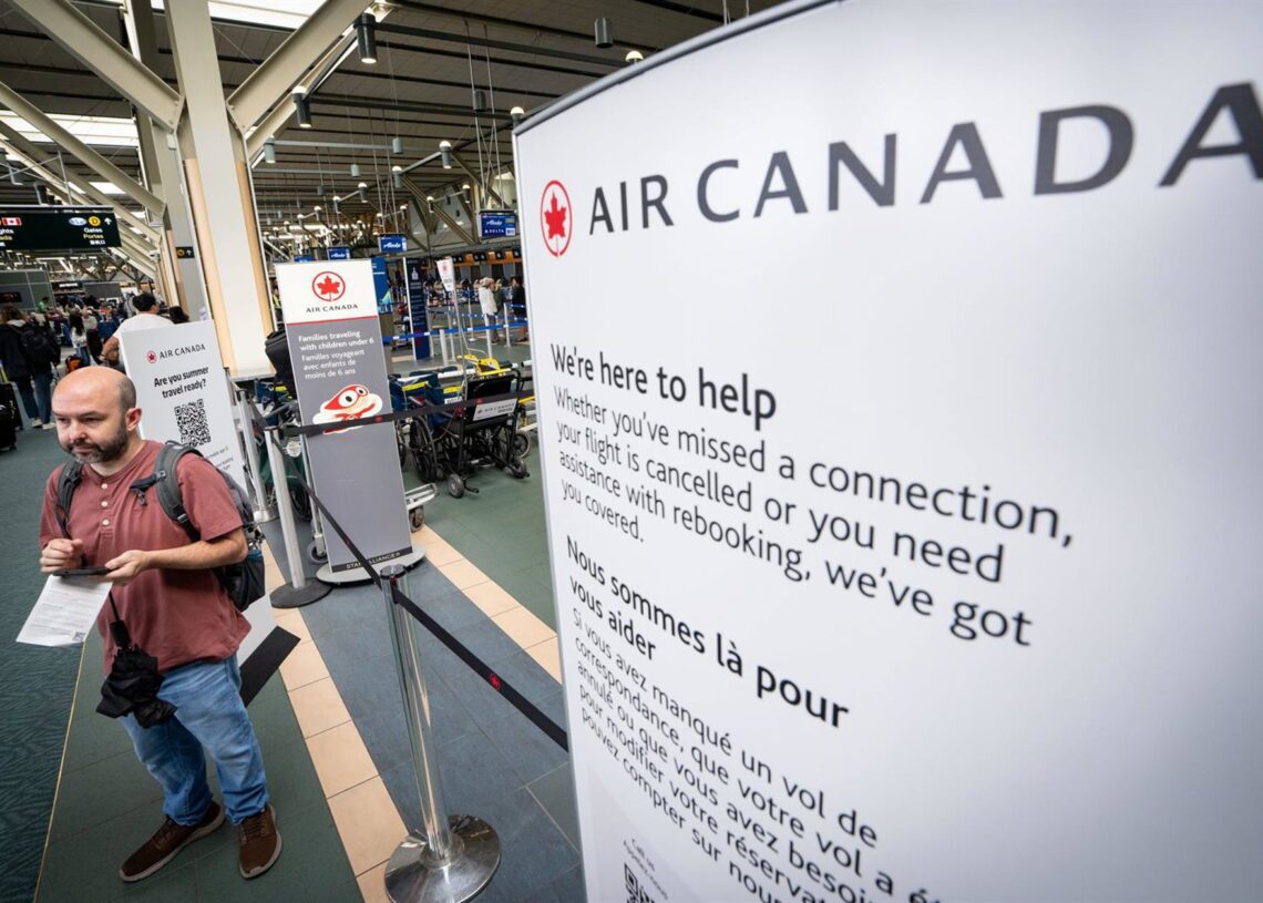 Aviso de Air Canada de interrupciones de servicio por huelga de auxiliares de vuelo Europa Press/Contacto/Ethan Cairns