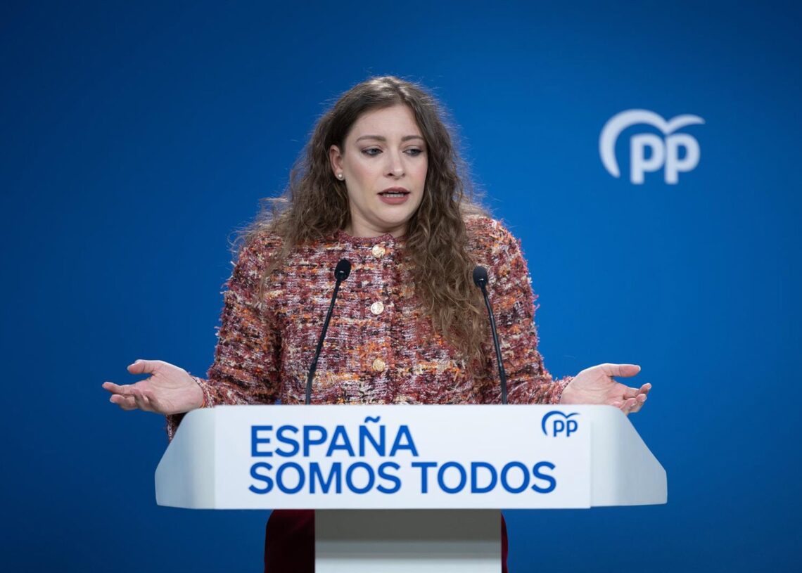 Archivo - La portavoz del PP en el Congreso, Ester Muñoz, durante una rueda de prensa, en la sede del PP, a 26 de diciembre de 2024, en Madrid (España). Eduardo Parra - Europa Press - Archivo