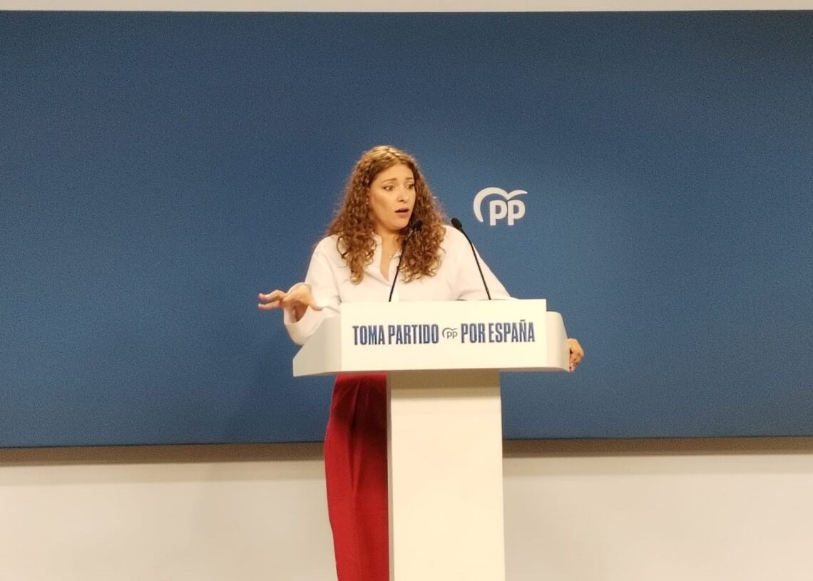 La portavoz del PP en el Congreso, Ester Muñoz, durante la rueda de prensa.EUROPA PRESS