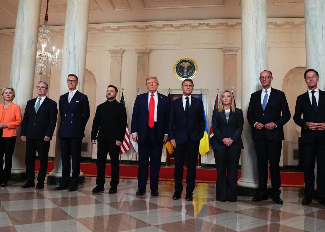 Reunión sobre Ucrania en la Casa Blanca en presencia del presidente de Estados Unidos, Donald Trump, y líderes europeosAaron Schwartz/PA Wire/dpa