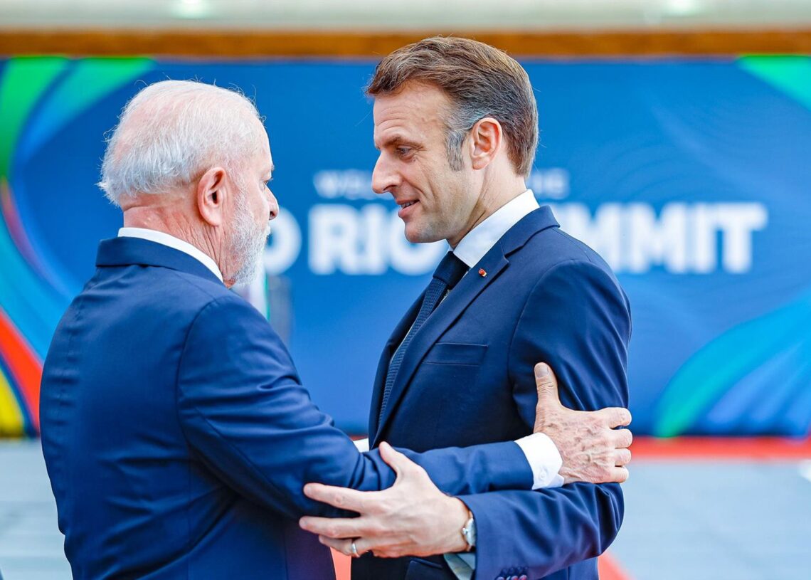 Archivo - Saludo entre el presidente de Brasil, Luiz Inácio Lula da Silva, y el presidente de Francia, Emmanuel MacronRicardo Stuckert/G20/dpa - Archivo