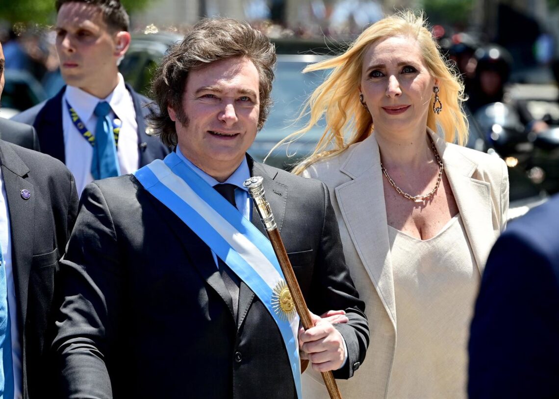 Archivo - El presidente argentino, Javier Milei y la secretaria de Presidencia y su hermana, Karina MileiEuropa Press/Contacto/German Adrasti - Archivo