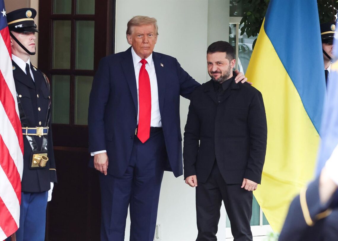 El presidente de Estados Unidos, Donald Trump, recibe en la Casa Blanca a su homólogo de Ucrania, Volodimir ZelenskiSamuel Corum/PA Wire/dpa