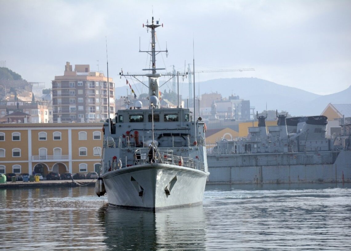 Archivo - Imagen del cazaminas 'Turia' en el puerto de CartagenaARMADA - Archivo