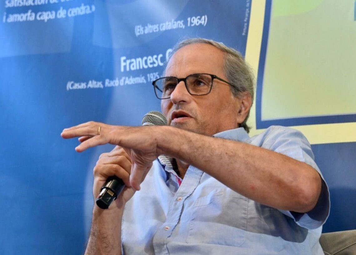 El expresidente de la Generalitat Quim Torra en una mesa redonda en la Universitat Catalana d'Estiu (UCE)JOSEP MARIA MONTANER-UNIVERSITAT CATALANA D'ESTIU