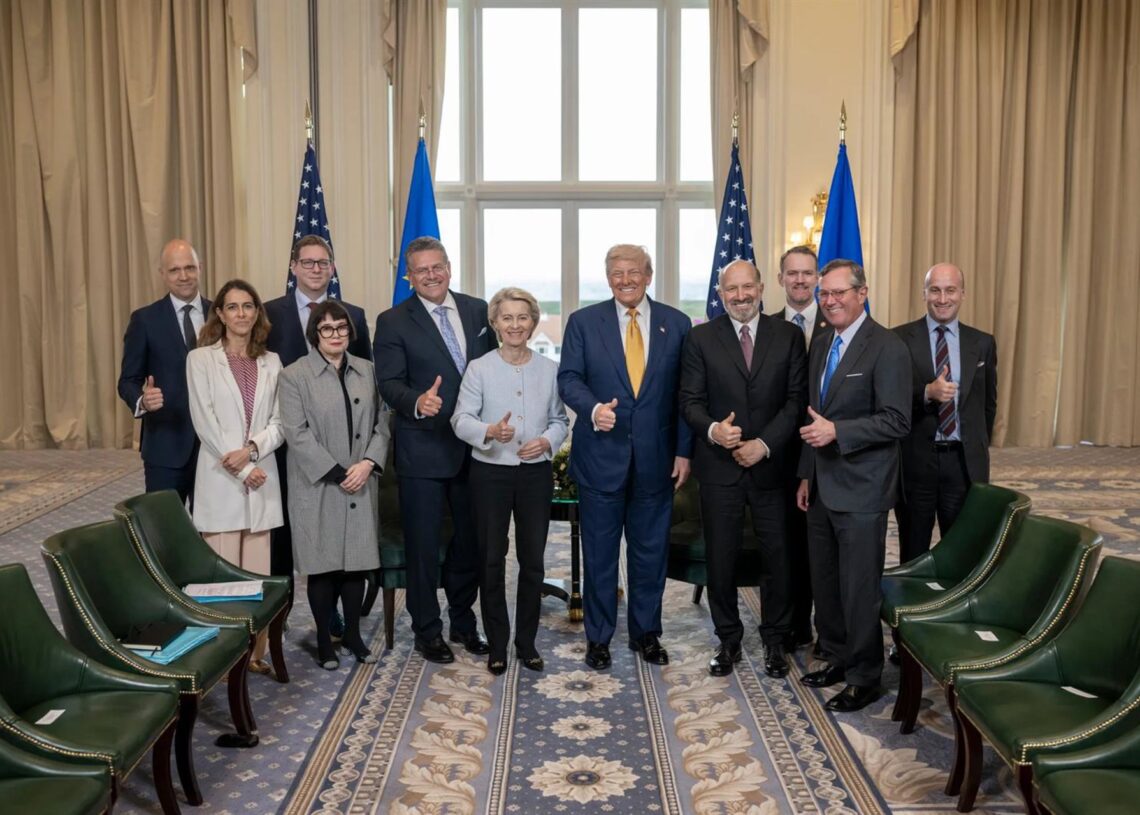 Ursula von der Leyen y Donald Trump pactan en Turnberry (Escocia) el acuerdo comercial entre la UE y EEUUPRESIDENCIA DE EEUU